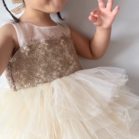 Champagne gold tutu dress(シャンパンゴールドチュチュドレス)