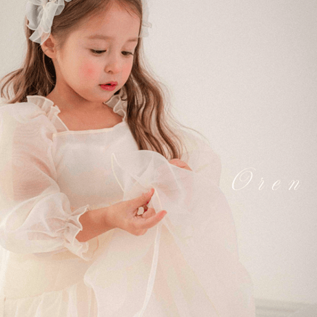 【即納】　　Shiny Organza Pleated Hairddress