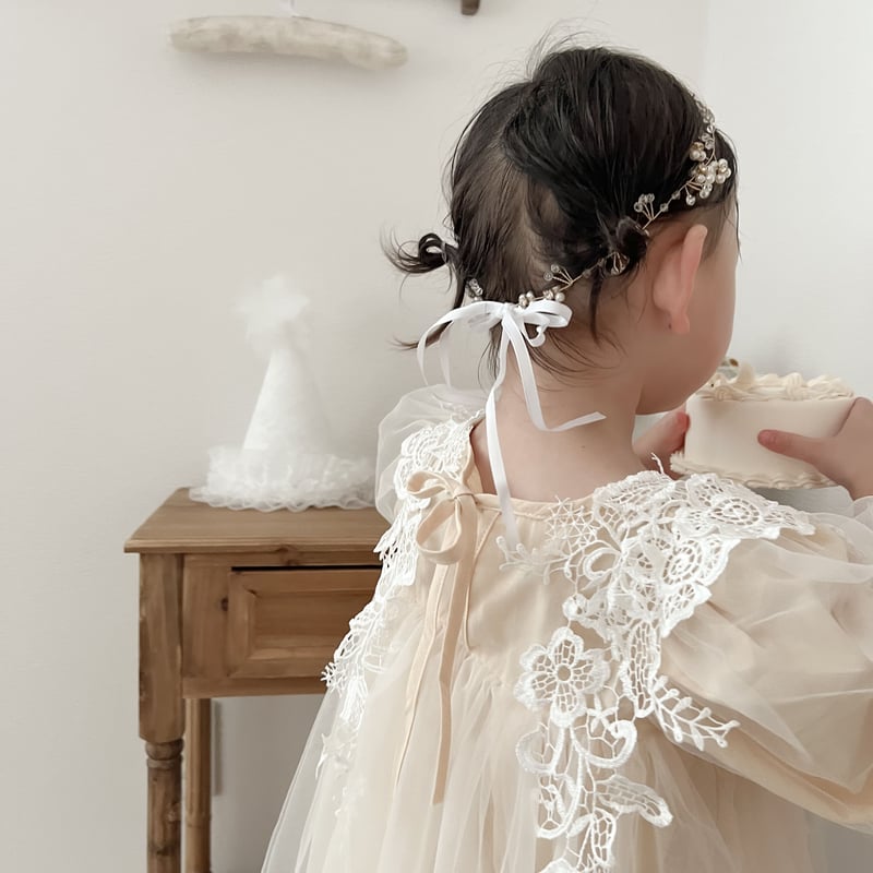 【手紙と詩♡雨後薔薇】ロリータドレス　ショート丈 OP フリル お嬢様4点セット Chi Chi Girls 3Dフローラルチュチュドレス 3-6歳 CG9854PK