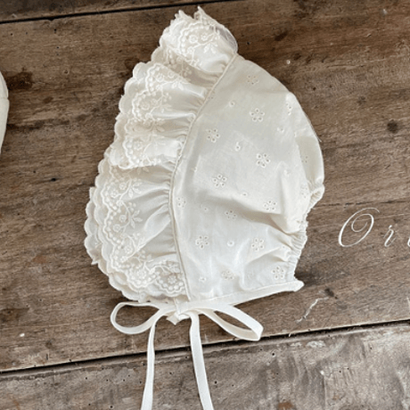 値下げ❗️BABY Champetre fleurieマザーボンネット　エンジ 値下げ❗️BABY Champetre fleurieマザーボンネット エンジ