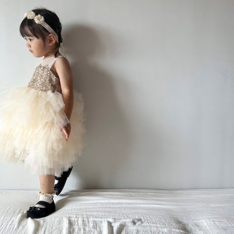 Champagne gold tutu dress(シャンパンゴールドチュチュドレス)