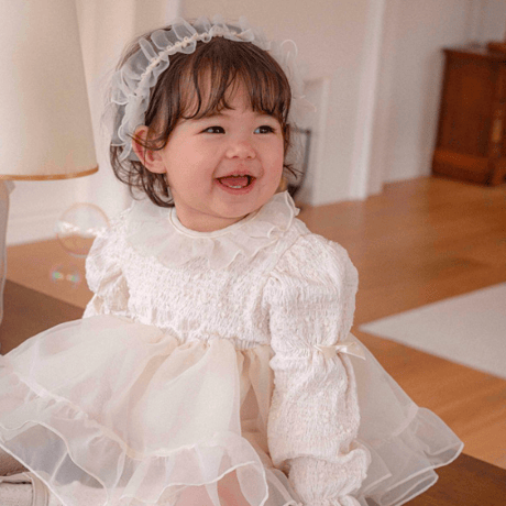 【即納】　　Shiny Organza Pleated Hairddress