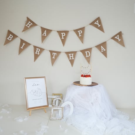 Triangle Happy Birthday  garland