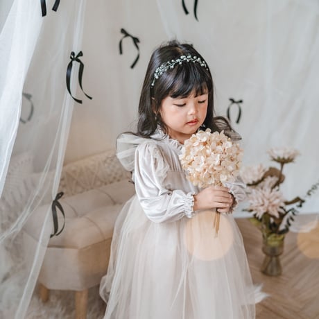 silver flower decoration headdress