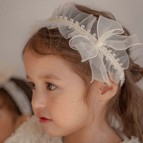 【即納】　　Shiny Organza Pleated Hairddress