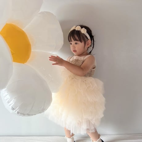 Champagne gold tutu dress(シャンパンゴールドチュチュドレス)