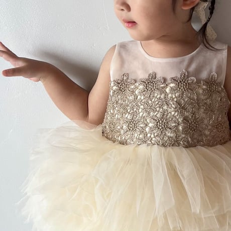 Champagne gold tutu dress(シャンパンゴールドチュチュドレス)