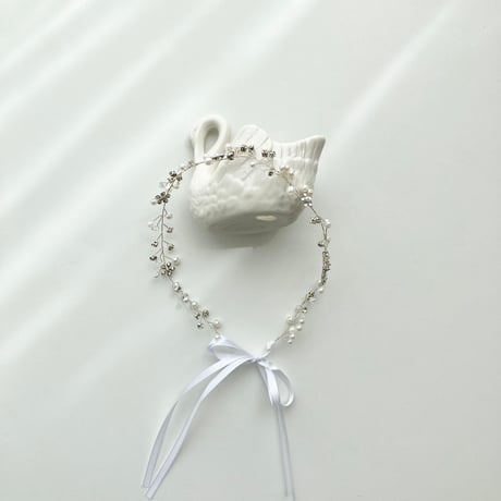 silver flower decoration headdress