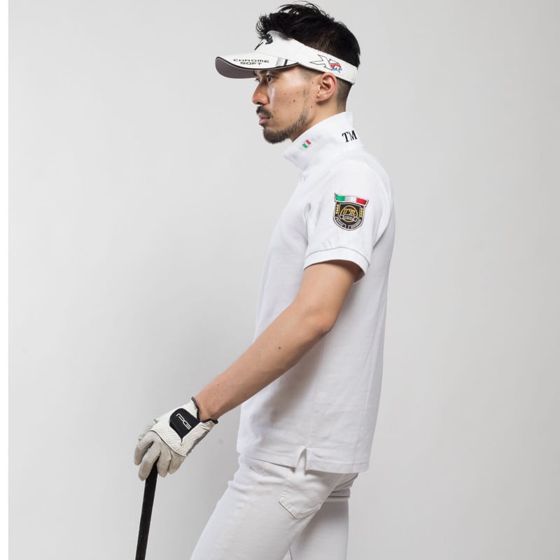 FR2 GOLF ホワイト ゴルフシャツ エフアールツーゴルフ 長袖ハイネックシャツ 白×黒 バック