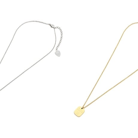 新品 正規品 2本 セット ペア ライオンハート LION HEART ペンダント ネックレス 04N157S 04N157SG ステンレス ペアライン プレート モチーフ シルバー ゴールド
