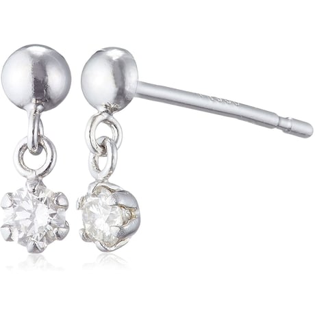 新品 プラチナ PT900 0.1ct 天然 ダイヤモンド スタッド ピアス 2個セット 両耳用 レディース 日本製 DAPE-166PT