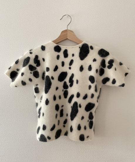 90's angora cow pattern tops