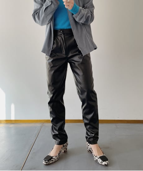 90's fake leather pants
