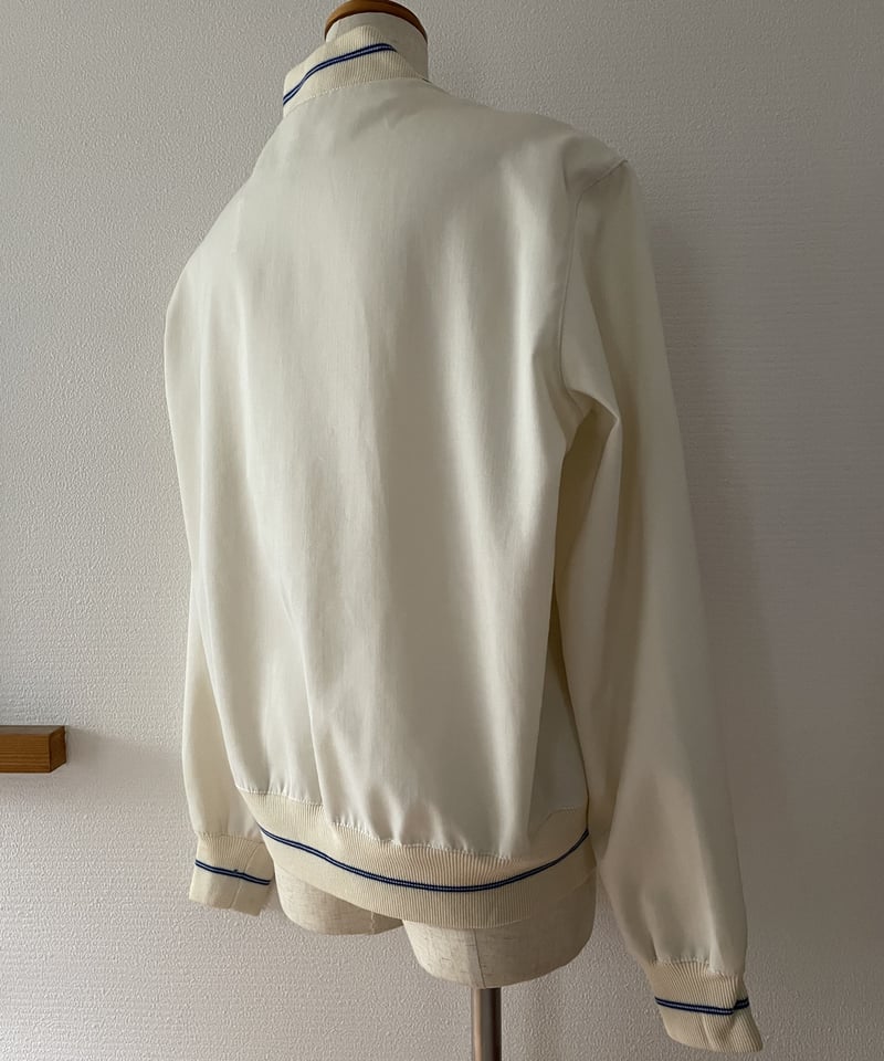 80's milky white line design blouson | lanavague 80's milky white line design blouson | lanavague