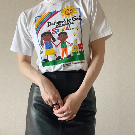 90's made in USA peaceful illustration T-shirt