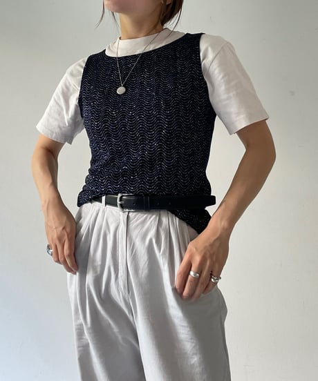 80's made in USA wave lame tanktop