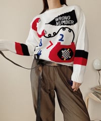 90's telephone sweater