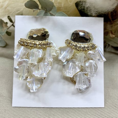 結婚式 淡水パールデザインピアスorイヤリング