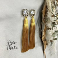 結婚式 ロングゴールドタッセルイヤリングorピアス