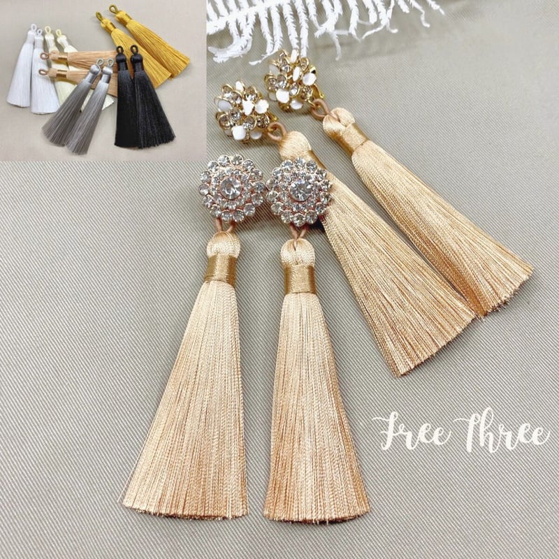 タッセルイヤリング 結婚式 ウェディング ブライダル タッセルイヤリング ゴールド 結婚式