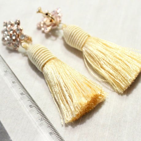 結婚式 ハニーイエロータッセルイヤリング