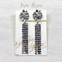 結婚式 キラキラシルバービジュータッセルピアスorイヤリング