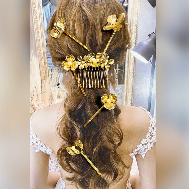 フィオナフランシモン テールコーム ゴールド ヘアアクセ ☆Fiona Franchimon☆ No1 HAIRPIN ヘアピンセット (Fiona