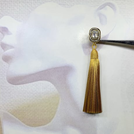 結婚式 ロングゴールドタッセルイヤリングorピアス