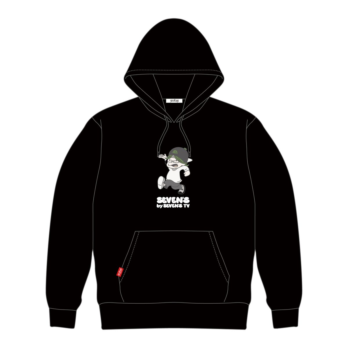 SEVEN'S TV ブラックパーカー Lサイズ 新品未開封】SEVEN'S TV セブンズTV パーカー 七福あかねL 黒