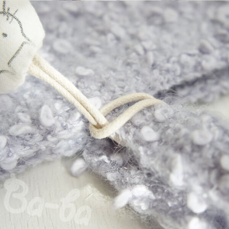 ばあばが編んだ、ちょっくらそこまでバッグ（palegray・CSB22）