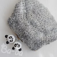 ばあば作 🐼 仲良しパンダのさらに大きめスクエアがま口（xiongmao・C1650）