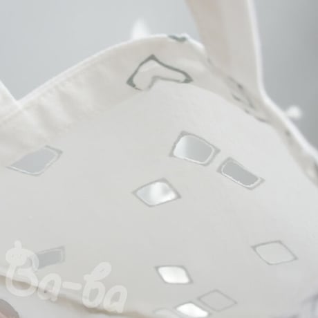 送料無料♪ ばあば作、レトロな手さげバッグ（blanche・RB41）
