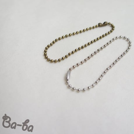 ✜ ボールチェーン・ø1.8mm/長さ15.5cm（AG、SL）