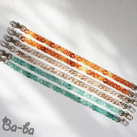 ✜ プラチェーンのミニ持ち手・30cm（amber、marble、jade)