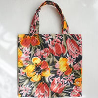 送料無料♪ ばあば作、レトロな手さげバッグ（fleurs・RB42）