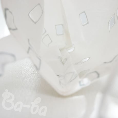 送料無料♪ ばあば作、レトロな手さげバッグ（blanche・RB41）