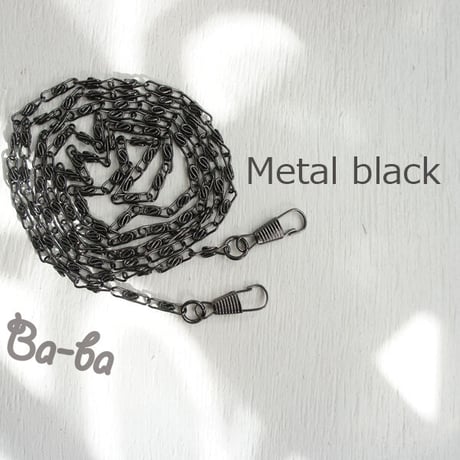 ✜ がま口用チェーン・40cm/60cm/120cm（メタルブラック）