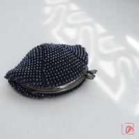 ばあば♥総ガラスビーズのがま口（Blackheart・2177）