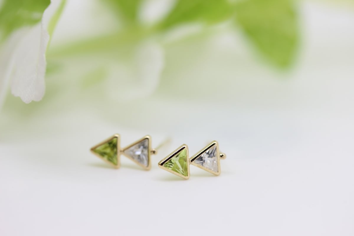 K10YGペリドットピアス | BON BON DO オンラインショップ