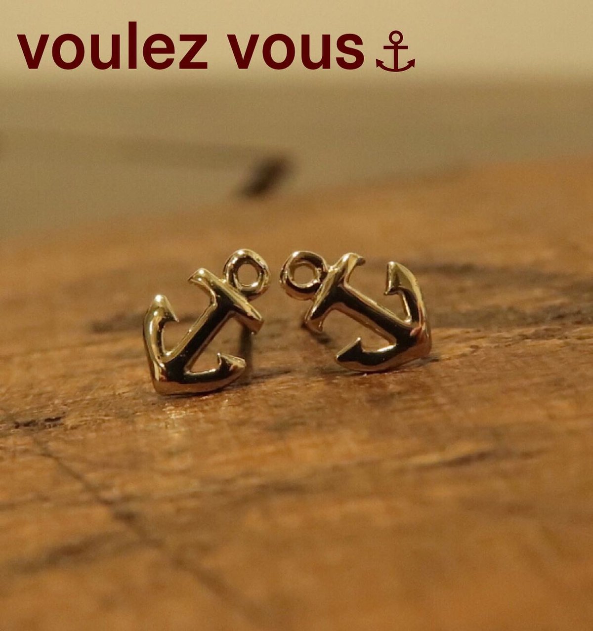 【619】スクエアピアス／イヤリング／アンカー／錨 619】スクエアピアス／イヤリング／アンカー／錨