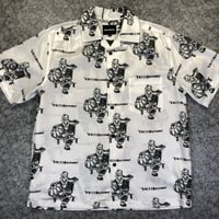 『NO PIZZA NO LIFE』unity okinawa ALOHA SHIRTS(WHITE)