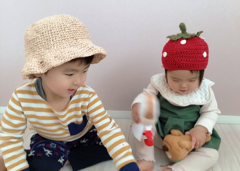 いちご帽子 コットン100% | HANDMADE MORITA