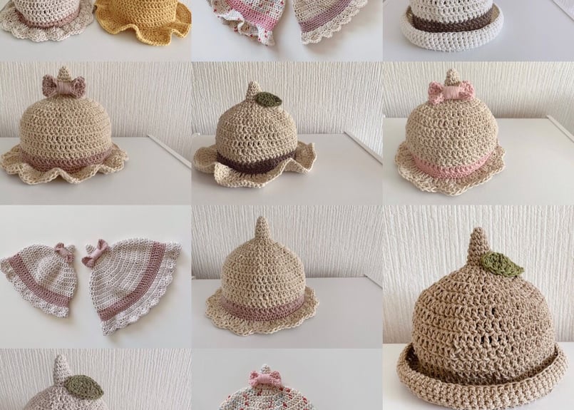 オーダー受付中   麦わら帽子   どんぐり帽子 どんぐり帽子 麦わら帽子 コットン100% order受付中 | HANDMADE