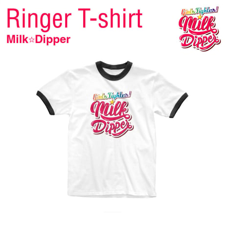 Milk Dipper ミルクディッパー リンガーTシャツ ☆Milk Dipper