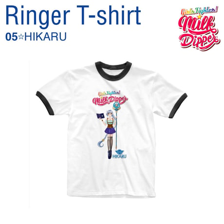 Milk Dipper ミルクディッパー リンガーTシャツ 05☆HIKARU