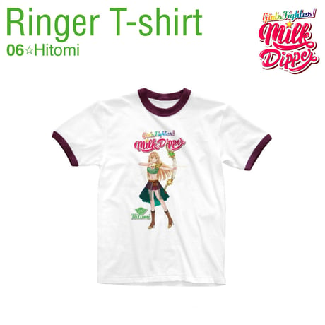 Milk Dipper ミルクディッパー リンガーTシャツ 06☆Hitomi