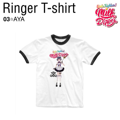 Milk Dipper ミルクディッパー リンガーTシャツ 03☆AYA