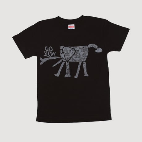 GO SLOW 子供Tシャツ（ブラック）
