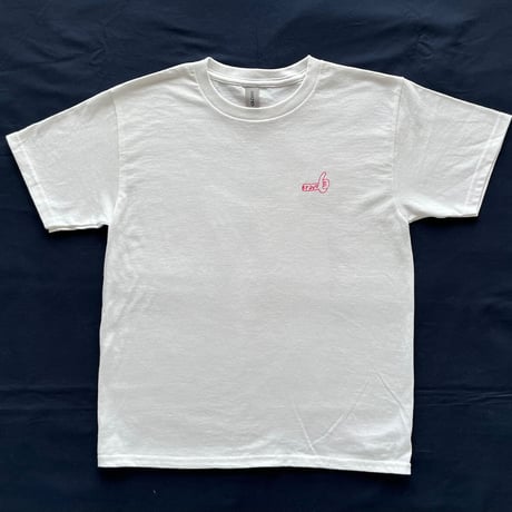 かかせて車Tシャツ（白T×濃ピンク）