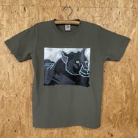 一点モノTシャツ-クロヒョウシャツ
